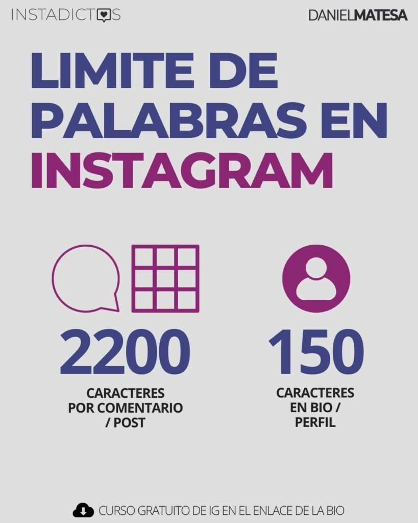 limite de palabras en instagram