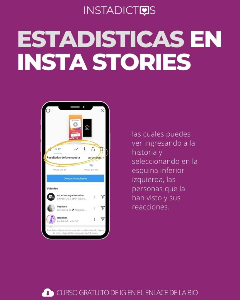 Estadisticas en insta stories