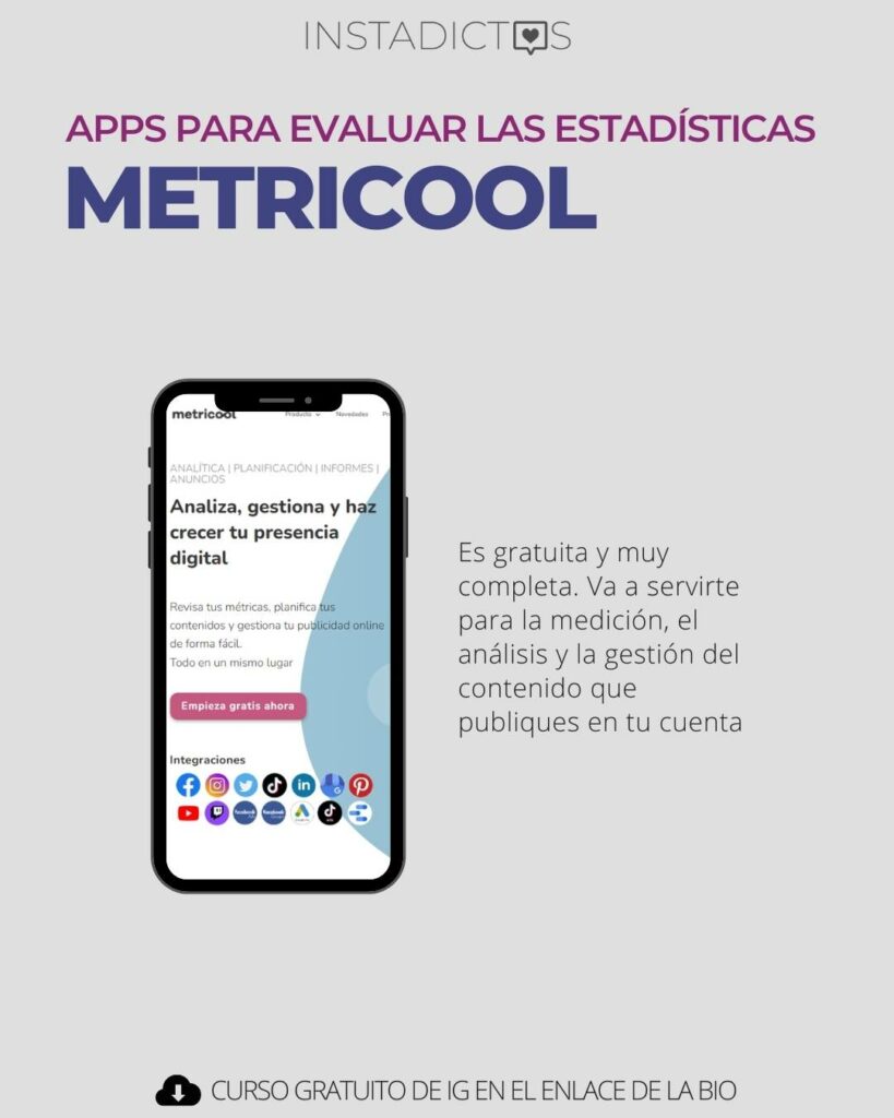 apps para evaluar las estadísticas metricool