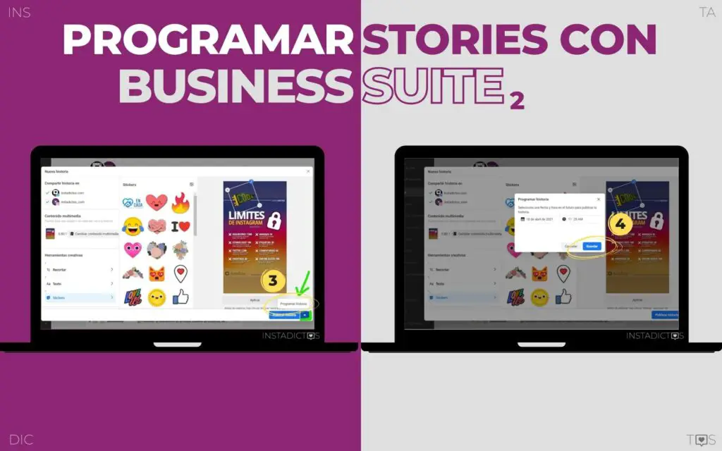Business suite para programar stories