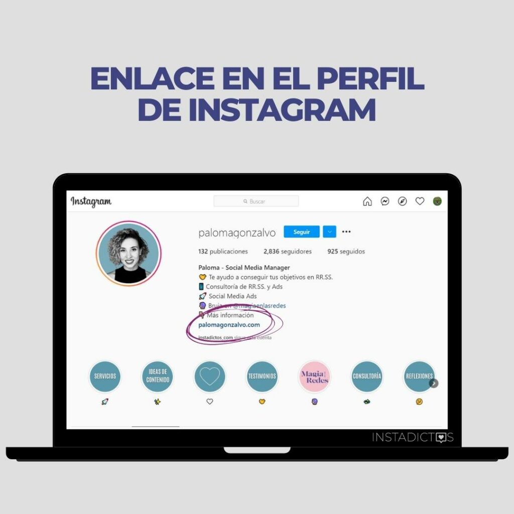 Enlace en el perfil de Instagram - poner un link en Instagram