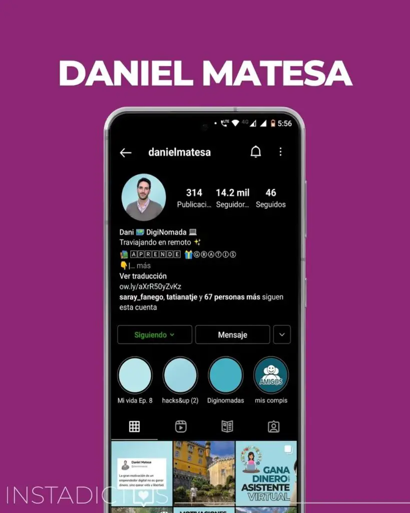 expertos en Instagram Daniel Matesa