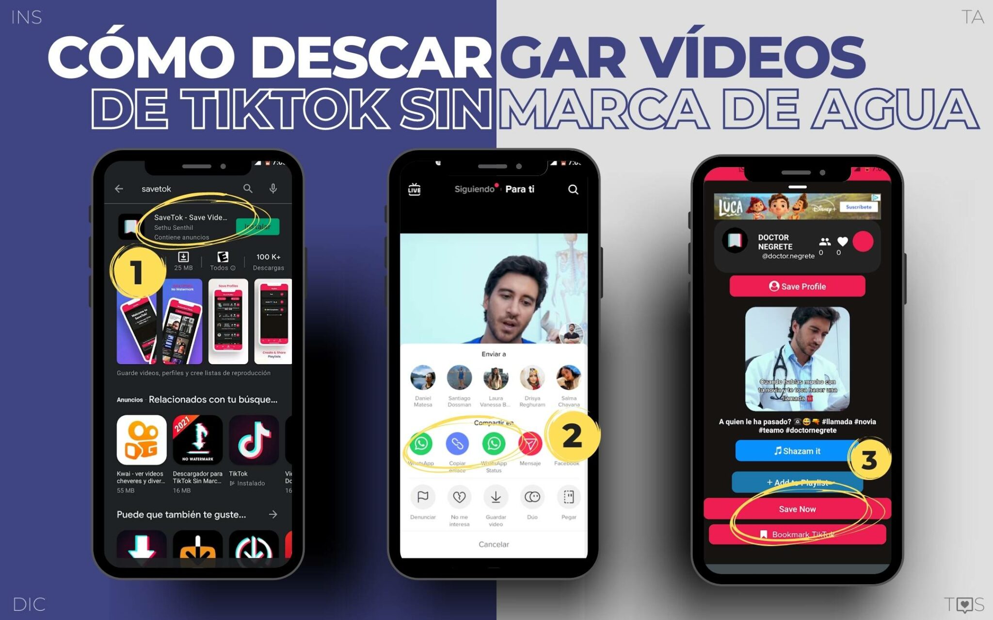 Cómo DESCARGAR VIDEOS TikTok sin marca de agua