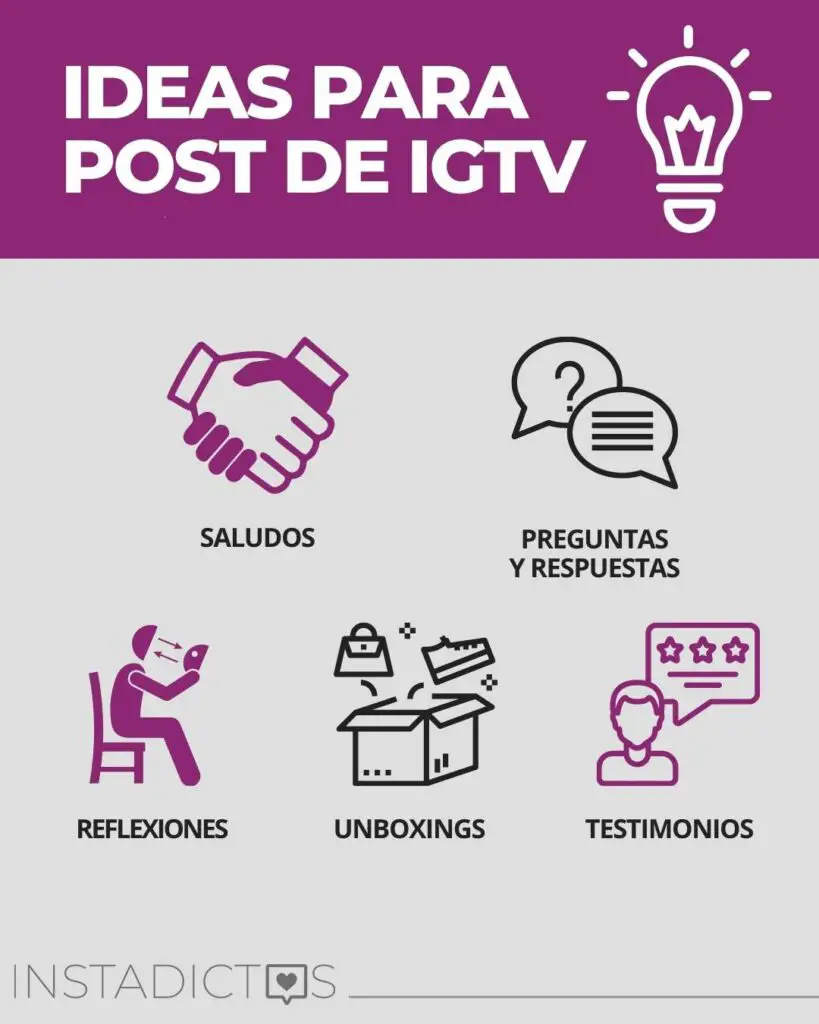 ideas para post en instagram en IGTV