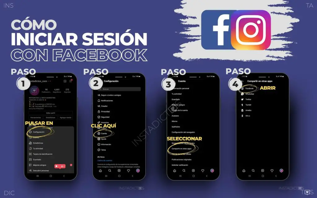instagram iniciar sesión con facebook