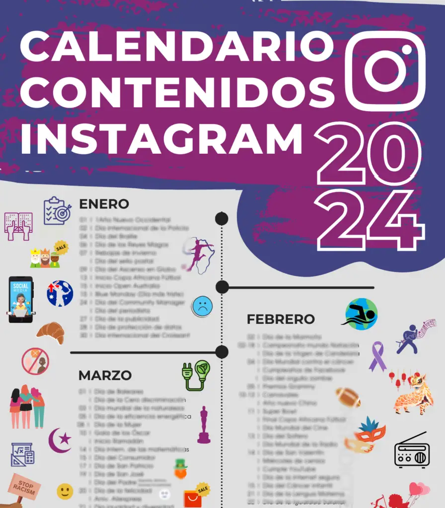 calendario de contenidos para instagram 2024